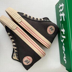 P.F. Flyers Center Hi Sneakers Black Biscotti Canvas High Top Shoes
